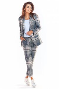 Rutig outfit kavaj dam
