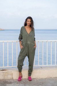 Kaki jumpsuit dam